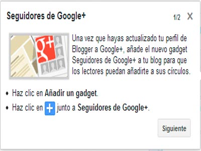 Integrar Seguidores Google+ en Blogger