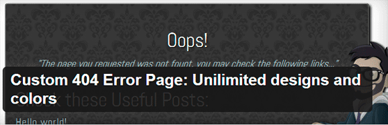 Personalizar error 404 con plugin